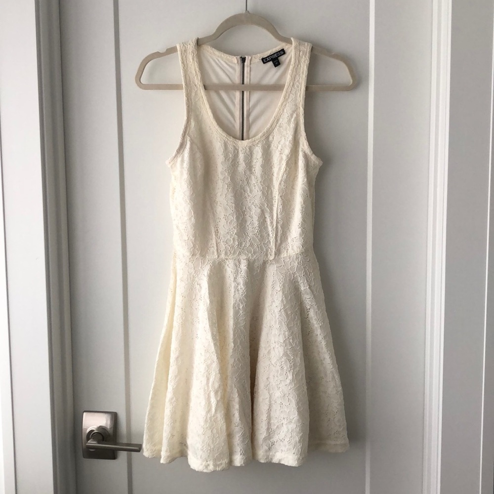 Whit Lace Peplum Dress